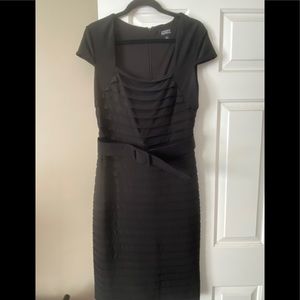 Adriana Papell black cocktail dress